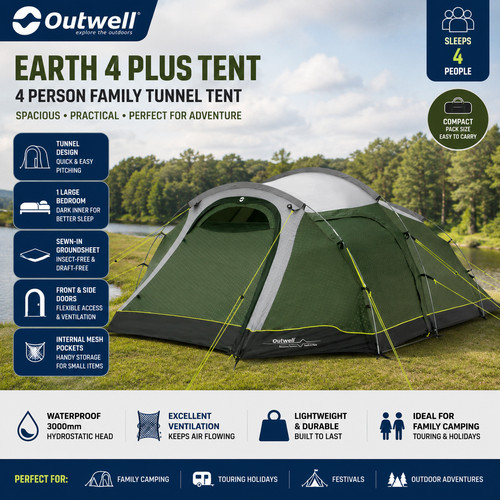Outwell earth plus tent - earth, 4
